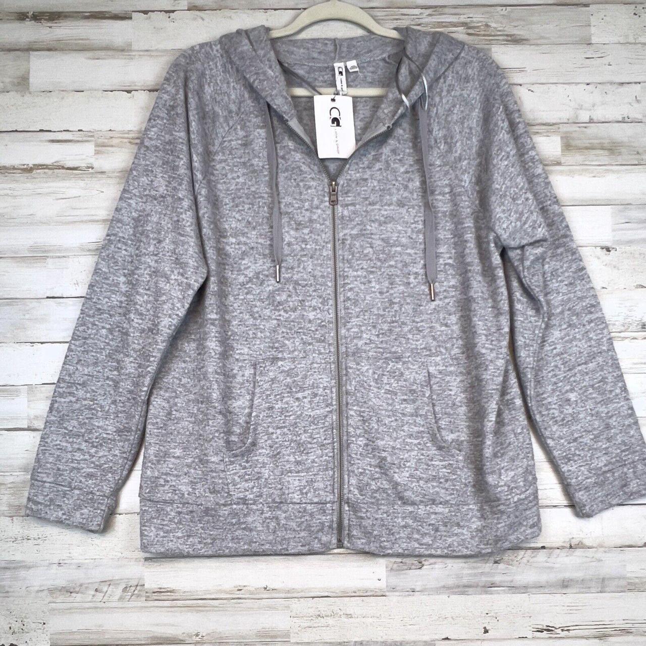 NWT Cable Gauge Gray Zip Up Hoodie With Pockets XL. Depop