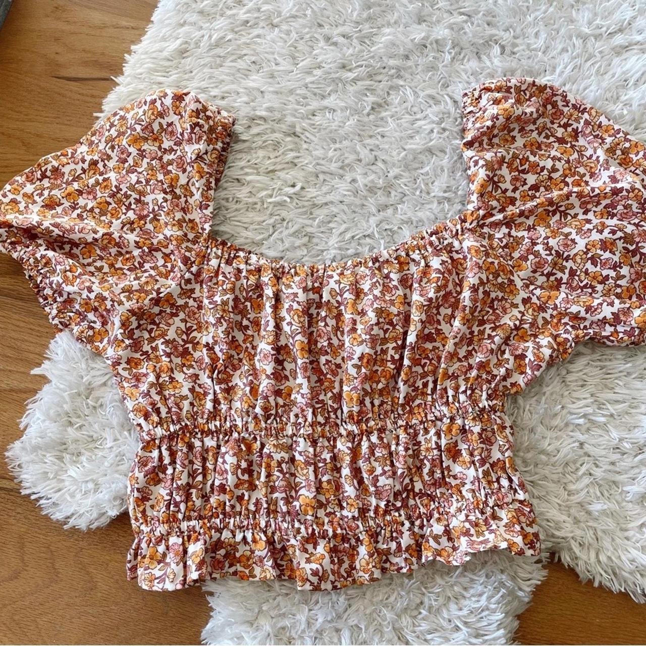 Source Unknown Women's Crop top - Orange/Tan - M … - image 4