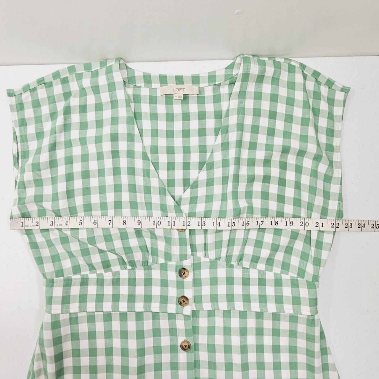 Loft dress outlet Green button down