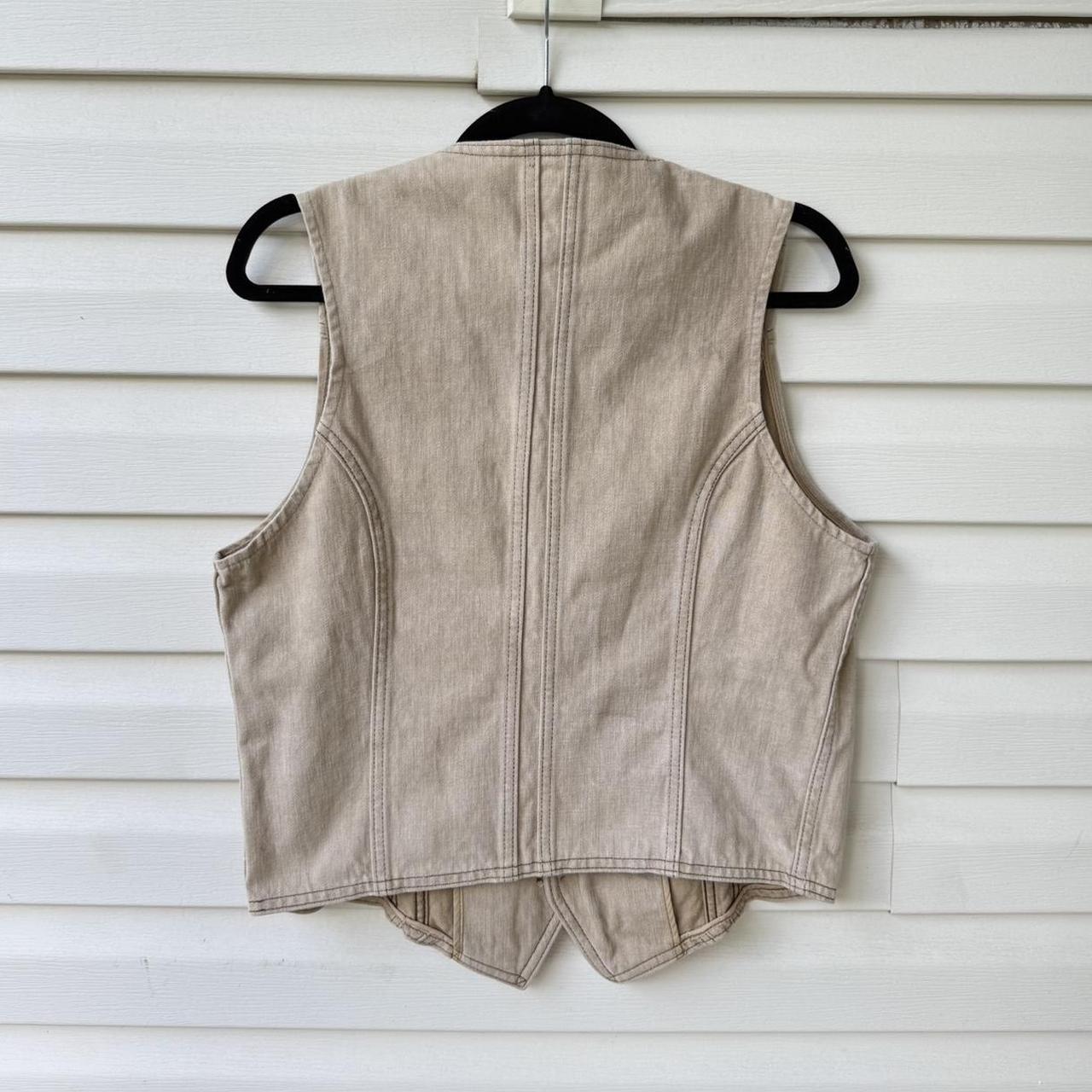 Lee Men's Vest - Tan/Cream - M – Tan vintage Lee … - image 2