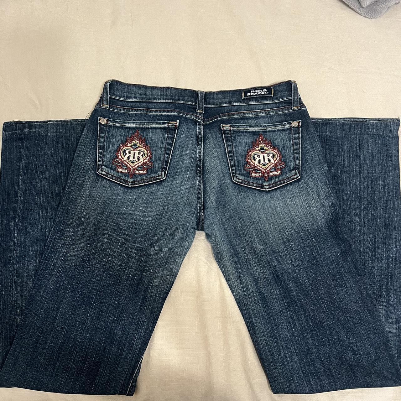 Rock and republic jeans Low-rise Size 8 - Depop