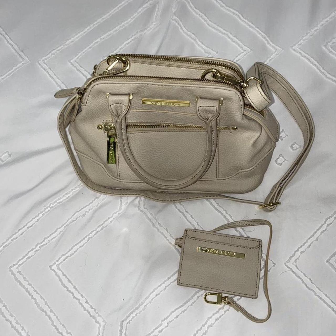 Outlet White and gold Steve Madden Purse