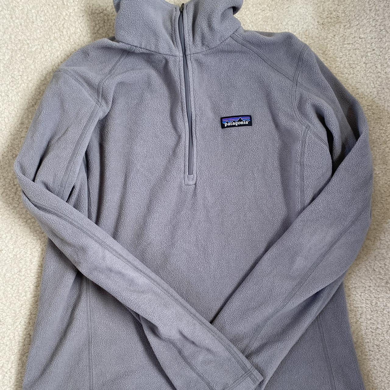 Women s Patagonia 1 4 zip fleece in grey. Great Depop