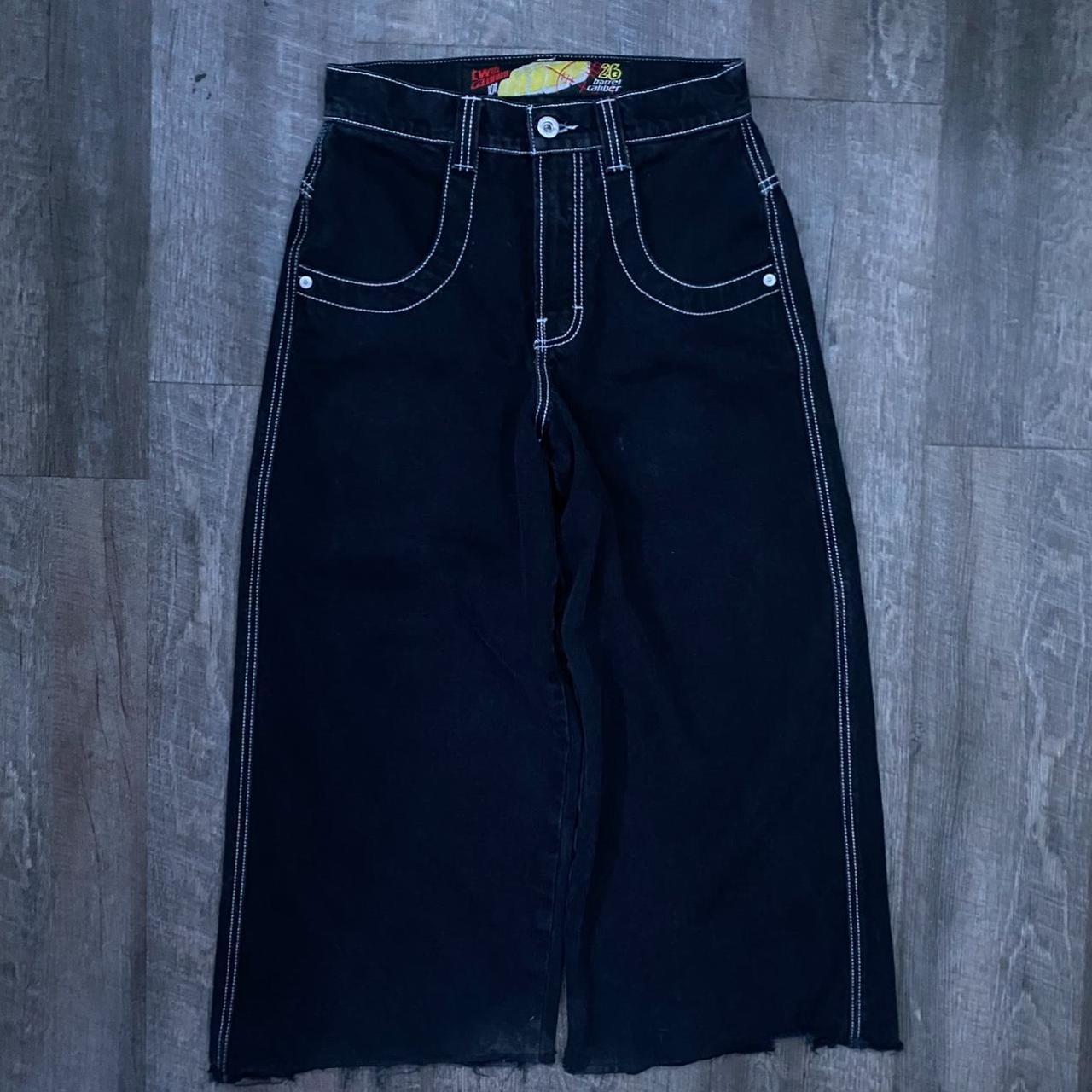 JNCO Men's Black Jeans JNCO TWIN CANNON 26” JET... - Depop