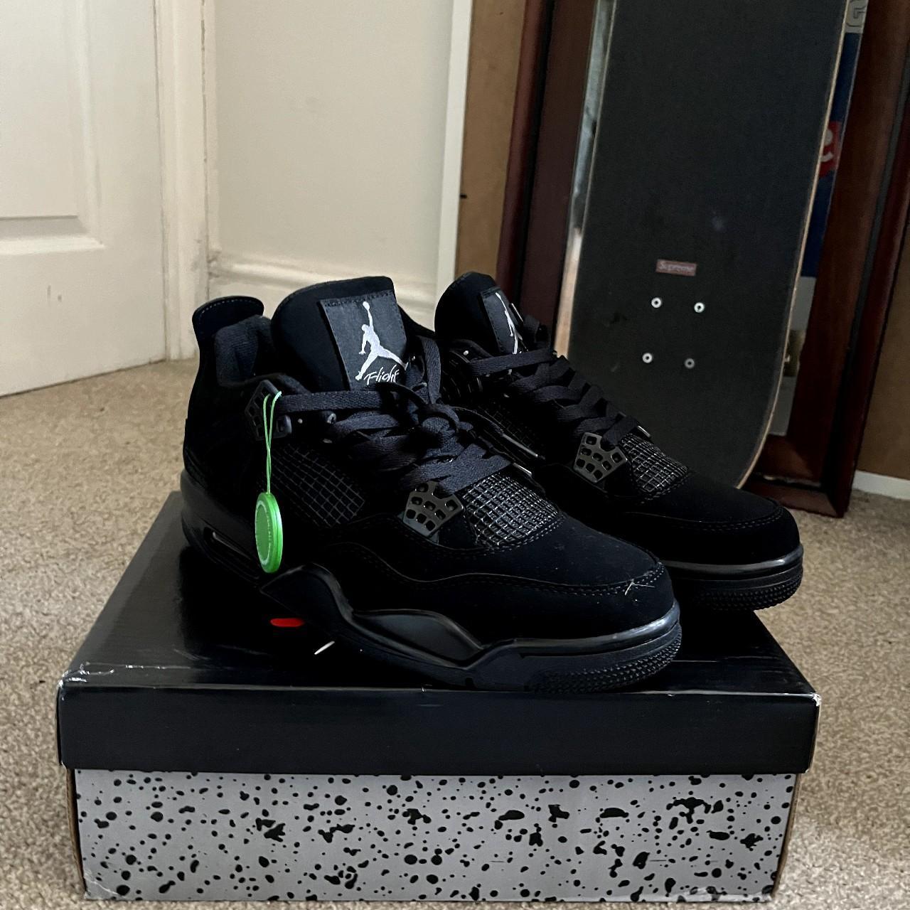 Jordan 4 Black Cats UK 8.5 Mint Condition - Depop