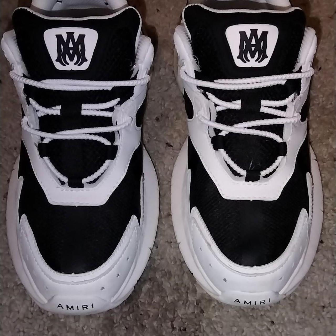 Black and white Amiri Ma Runners, no box, shoes only | Depop