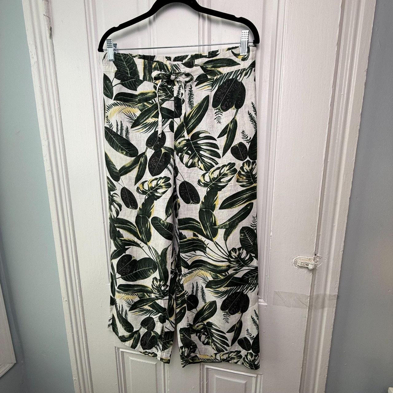 Source Unknown Women's Pants - Green/White - M – … - image 1