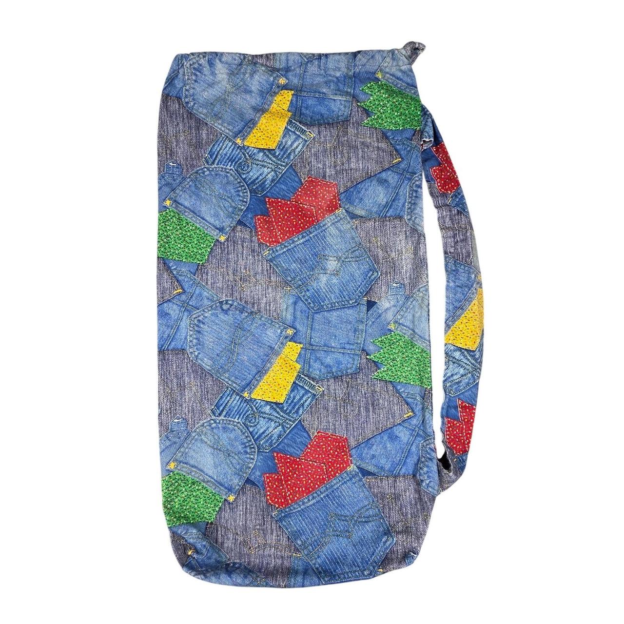 Preloved Men's Bag - Blue/Multi – PATCHWORK DENIM… - image 1