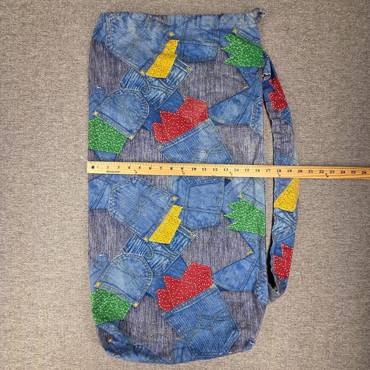 Preloved Men's Bag - Blue/Multi – PATCHWORK DENIM… - image 4