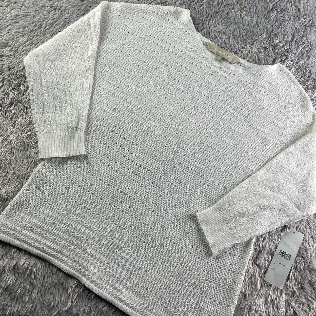 Women's Sweater - White - S – Chloe and Jasmine Sweater Womens Small Ivory …