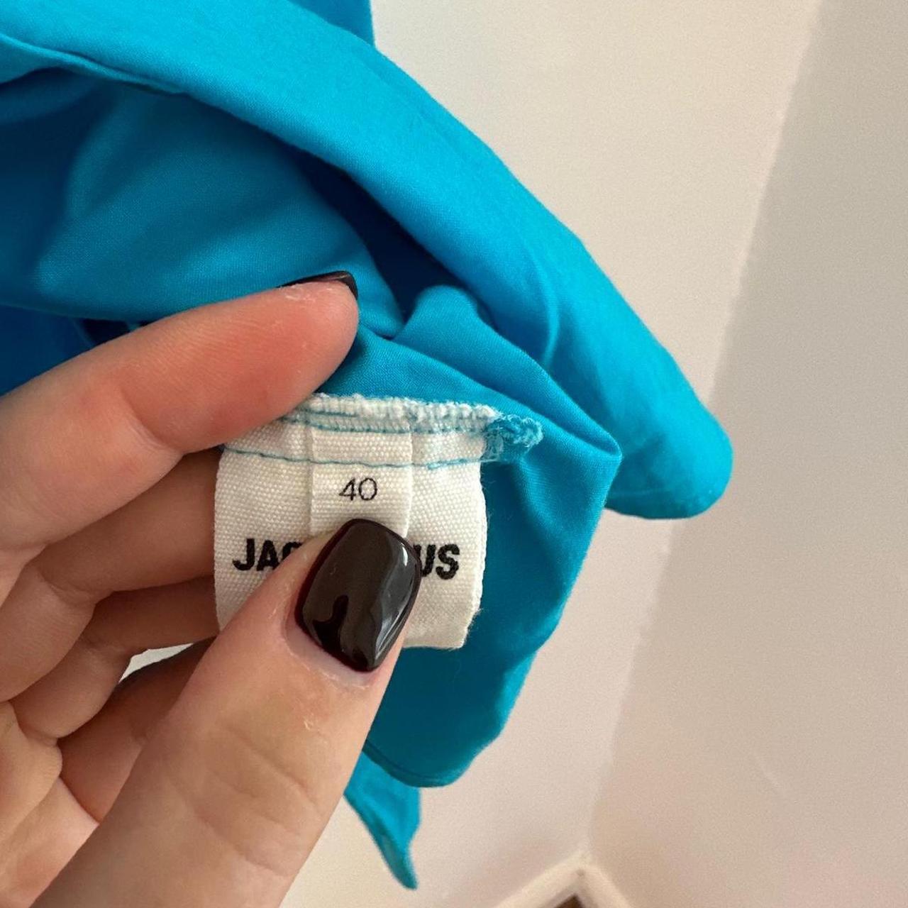 Jacquemus aqua cutout cotton poplin shirt sz 40 | Depop