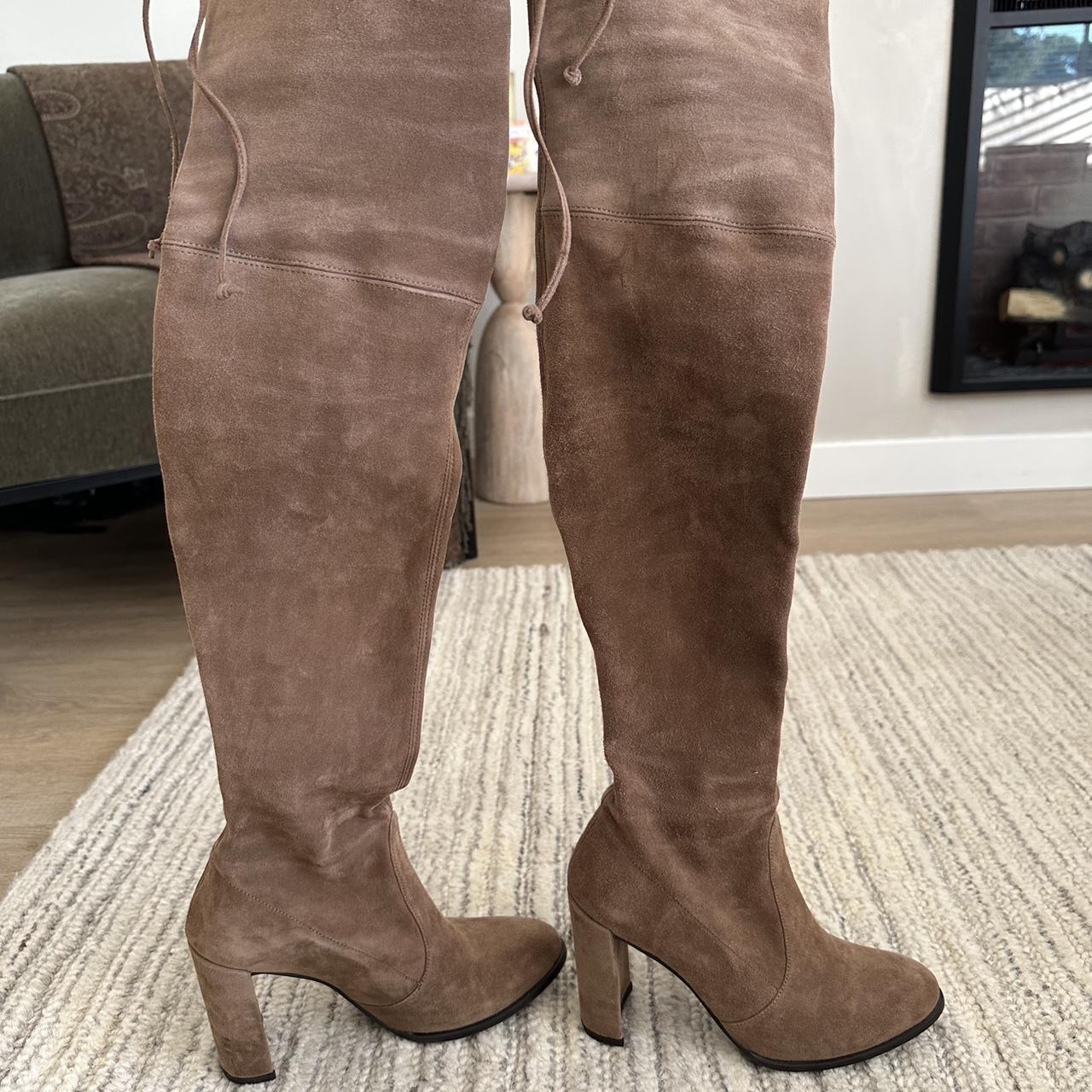 Stuart Weitzman Over The Knee Boots Camel Suede Stuart Weitzman