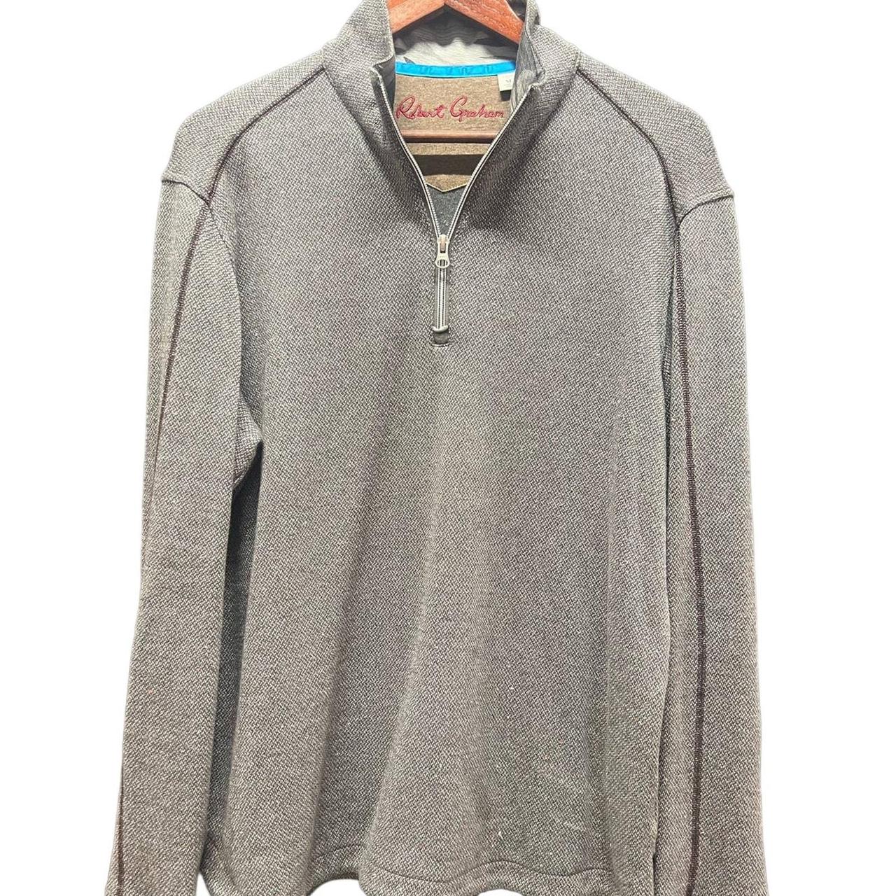 Buy Robert Graham Gray 1/4 Zip Sweater