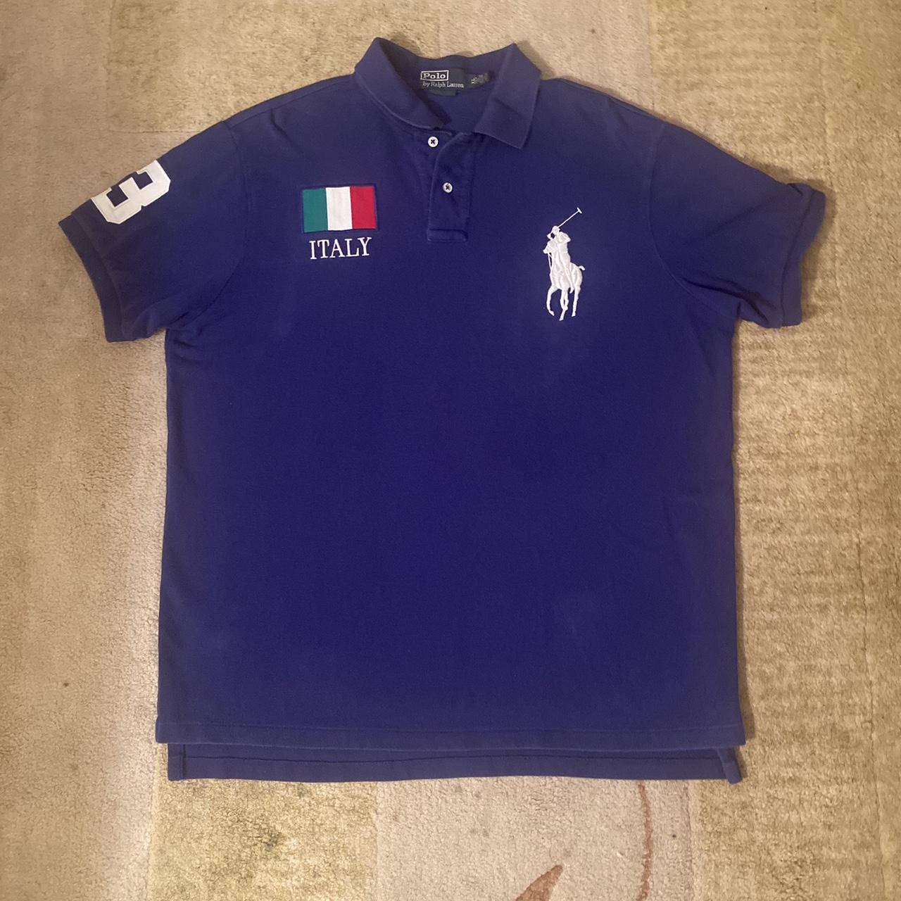 VTG 90s PRL Polo by Ralph Lauren Italy #3 Flag Big | Depop