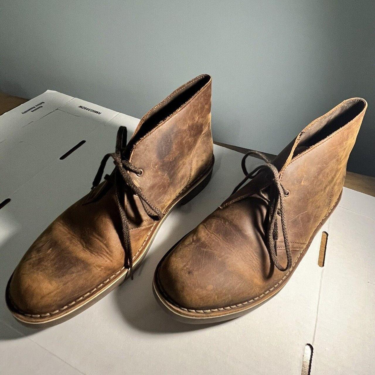 clarks bushacre 2 dark tan leather