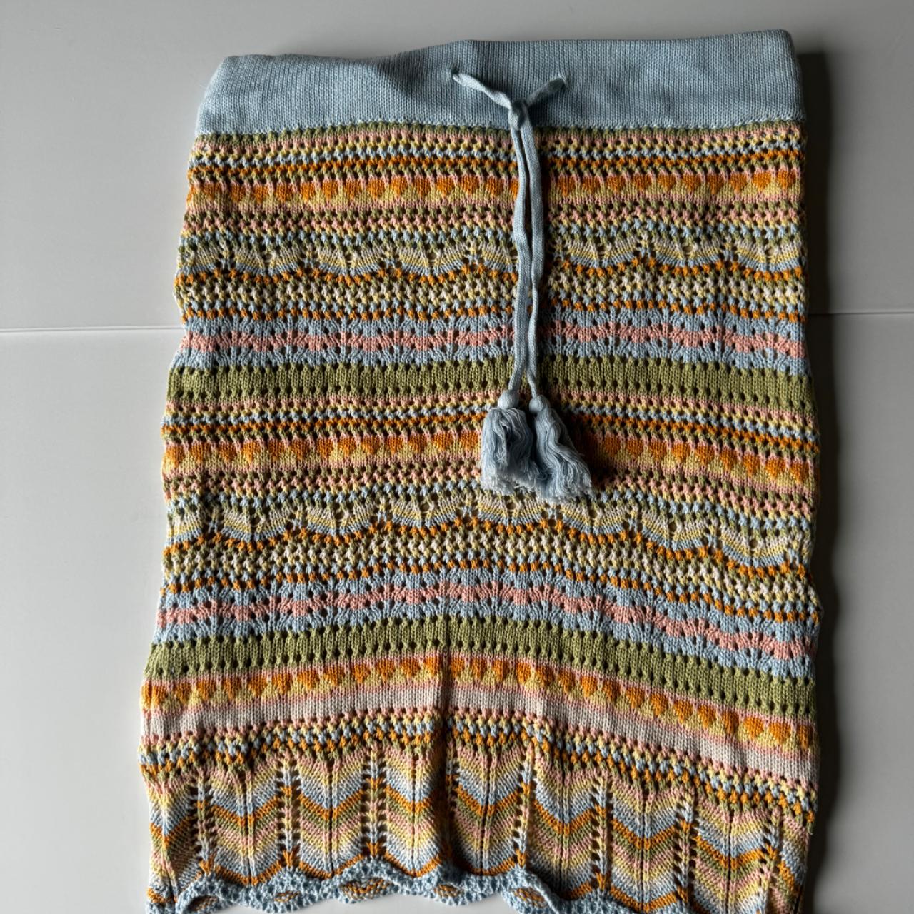 GHANDA Crochet rainbow skirt, SIZE 14, Worn