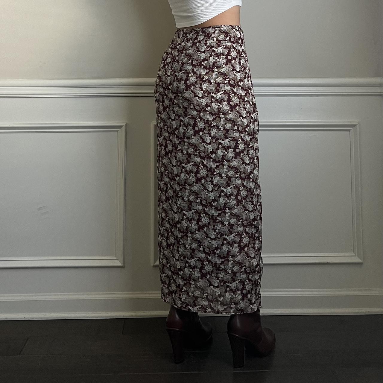 burgundy skirt 90s