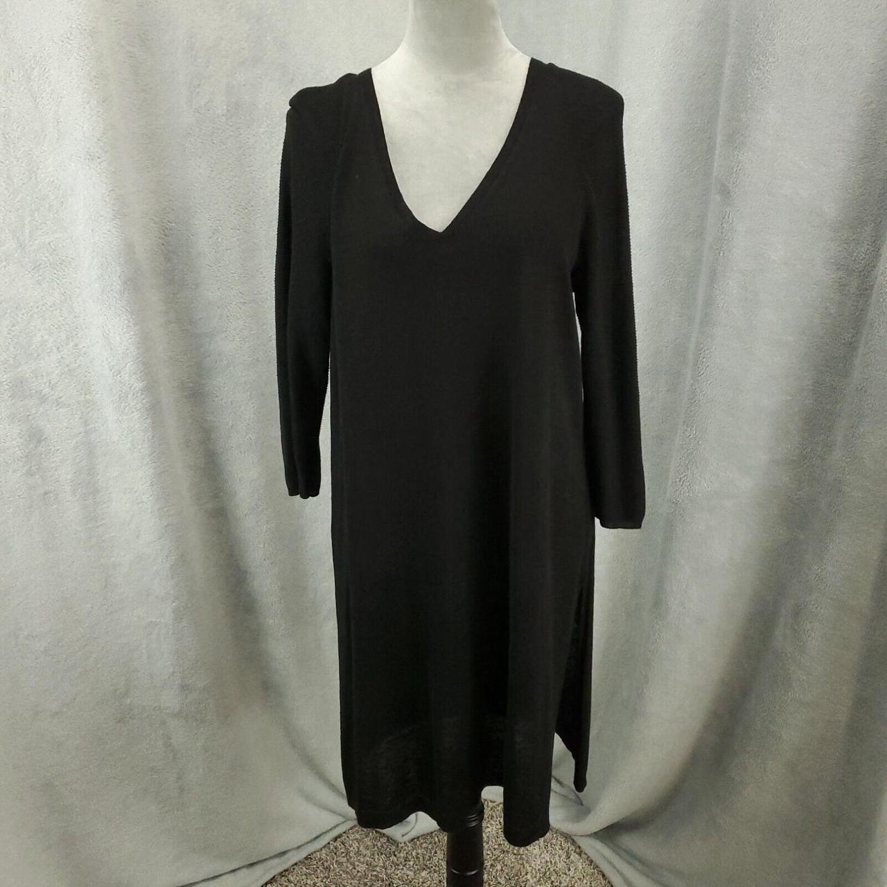 J Jill Dress Womens Medium Petite PM Black LInen. Depop