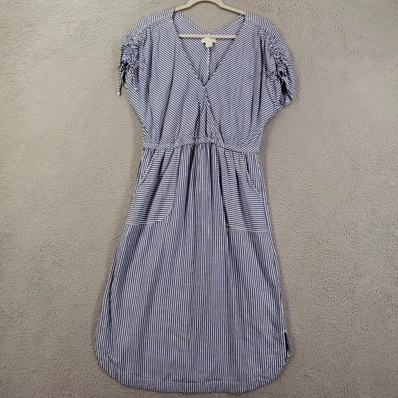 Peyton Parker Dress Womens Large Blue White