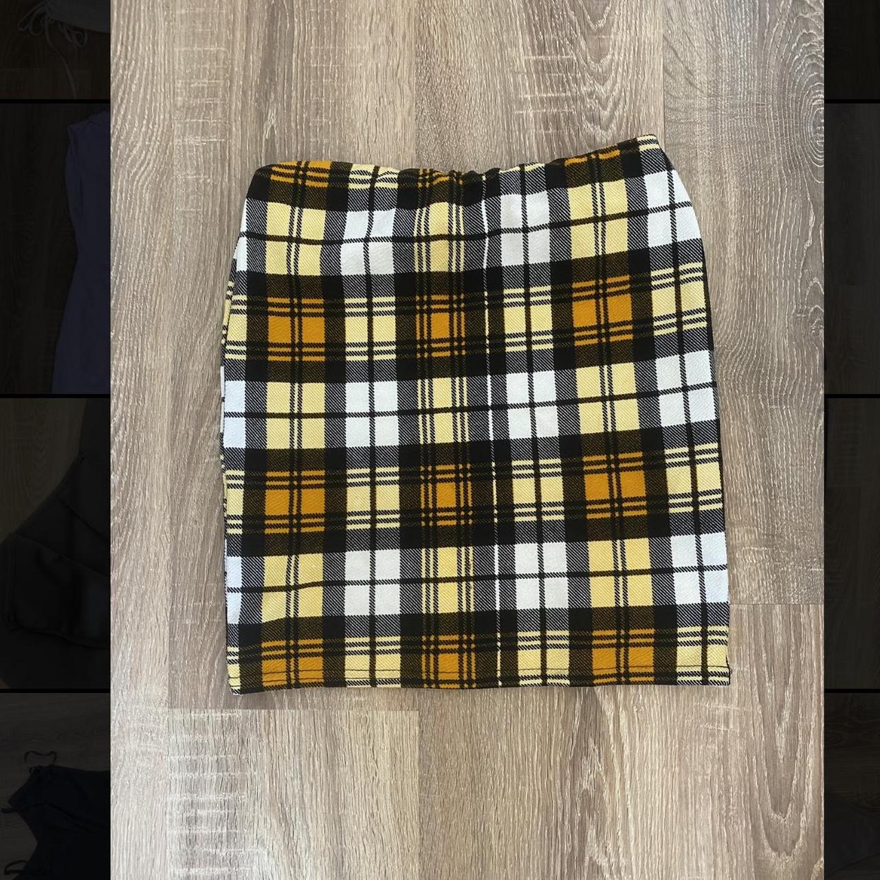 Flannel skirt yellow sale