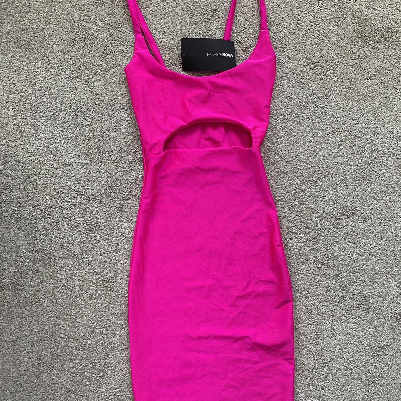 Fashion nova pink cut out mini dress cut to the. Depop