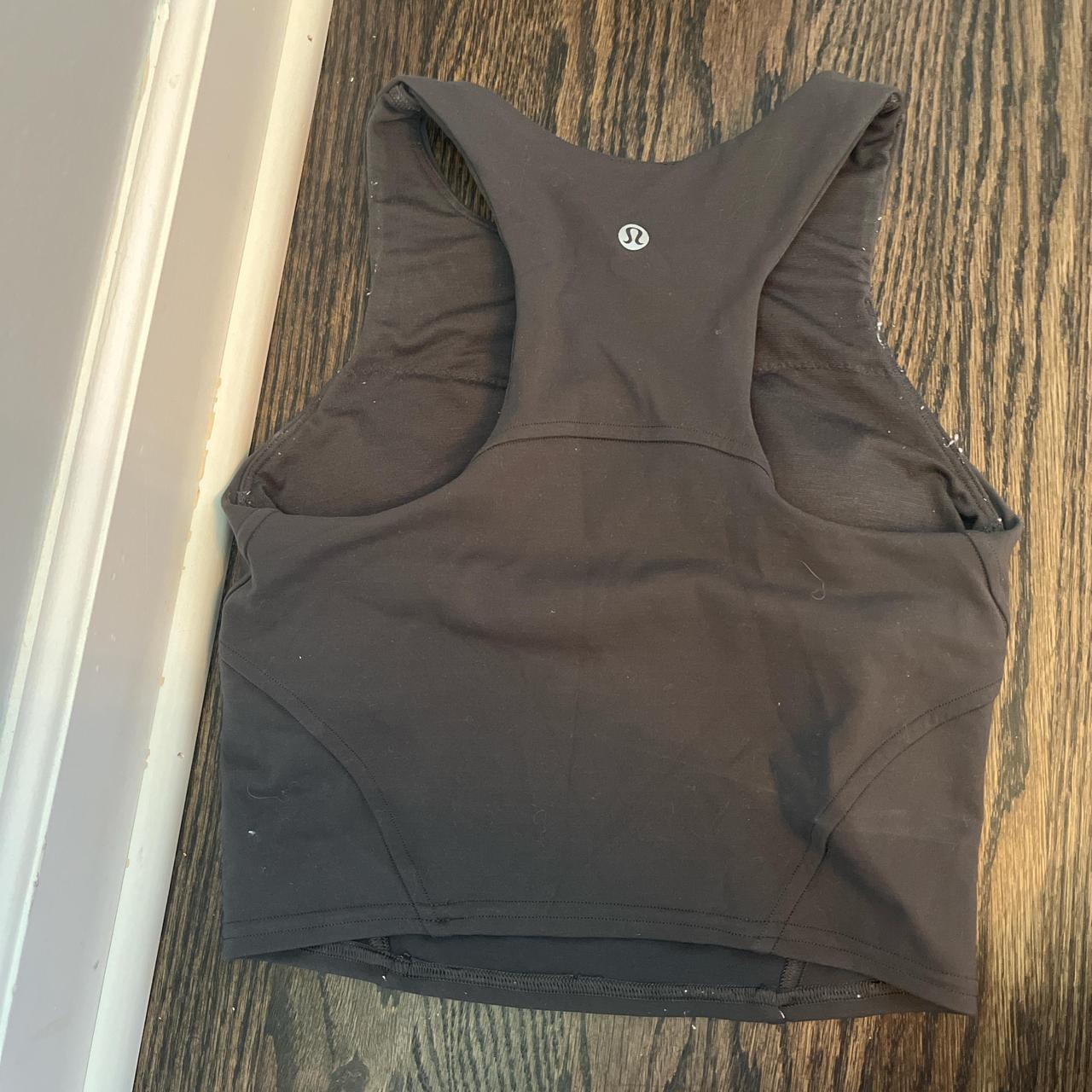 grey lululemon high align tank size 0 - Depop