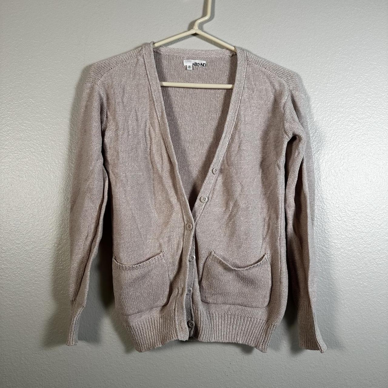 Abound Tan Cardigan Cute and lightweight no Depop