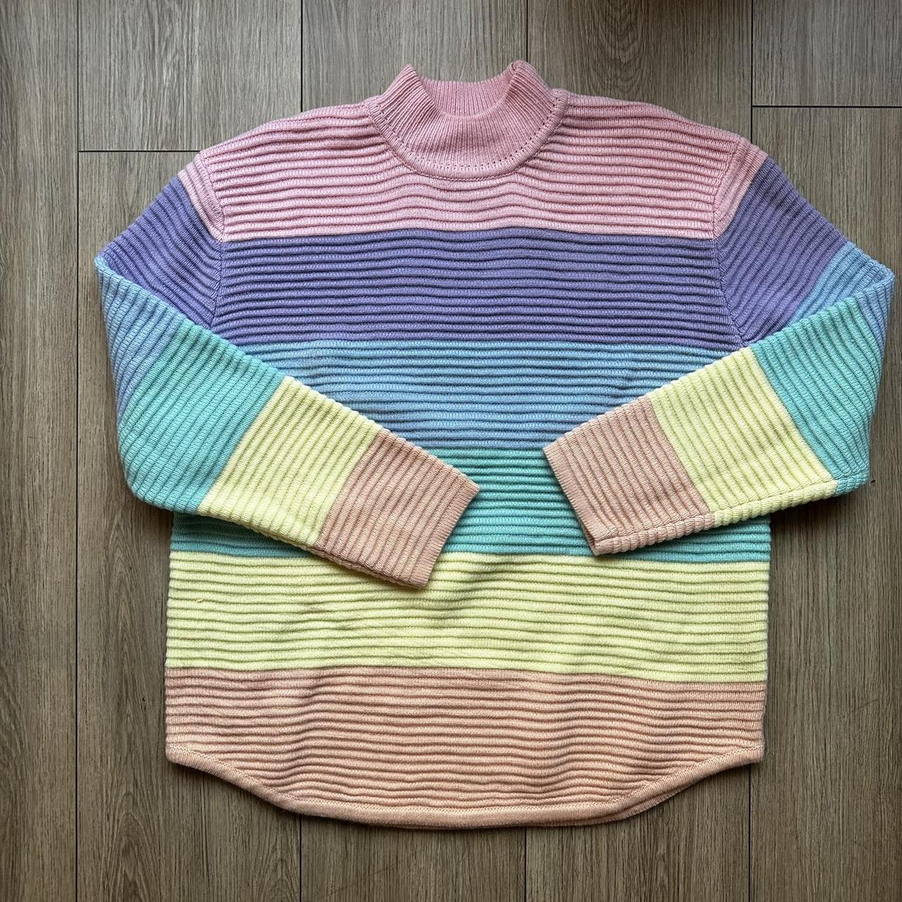 Unif pastel hot sale rainbow sweater