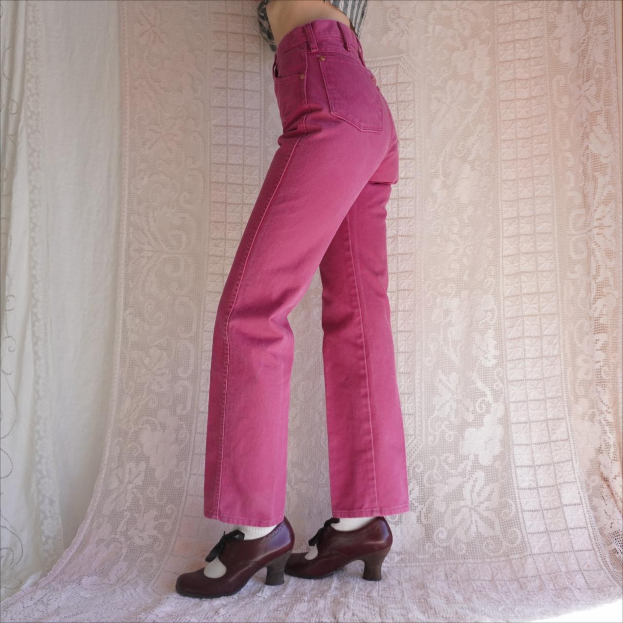Wrangler Women's Pink Jeans | Depop