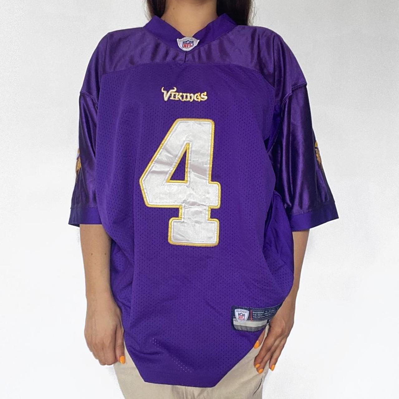 Vintage Vikings NFL sports jersey by Reebok Size: - Depop