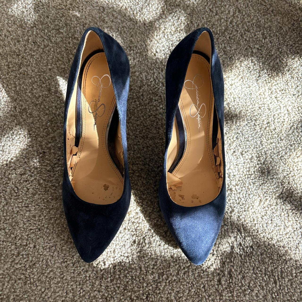 Jessica Simpson blue heels size 7 Depop