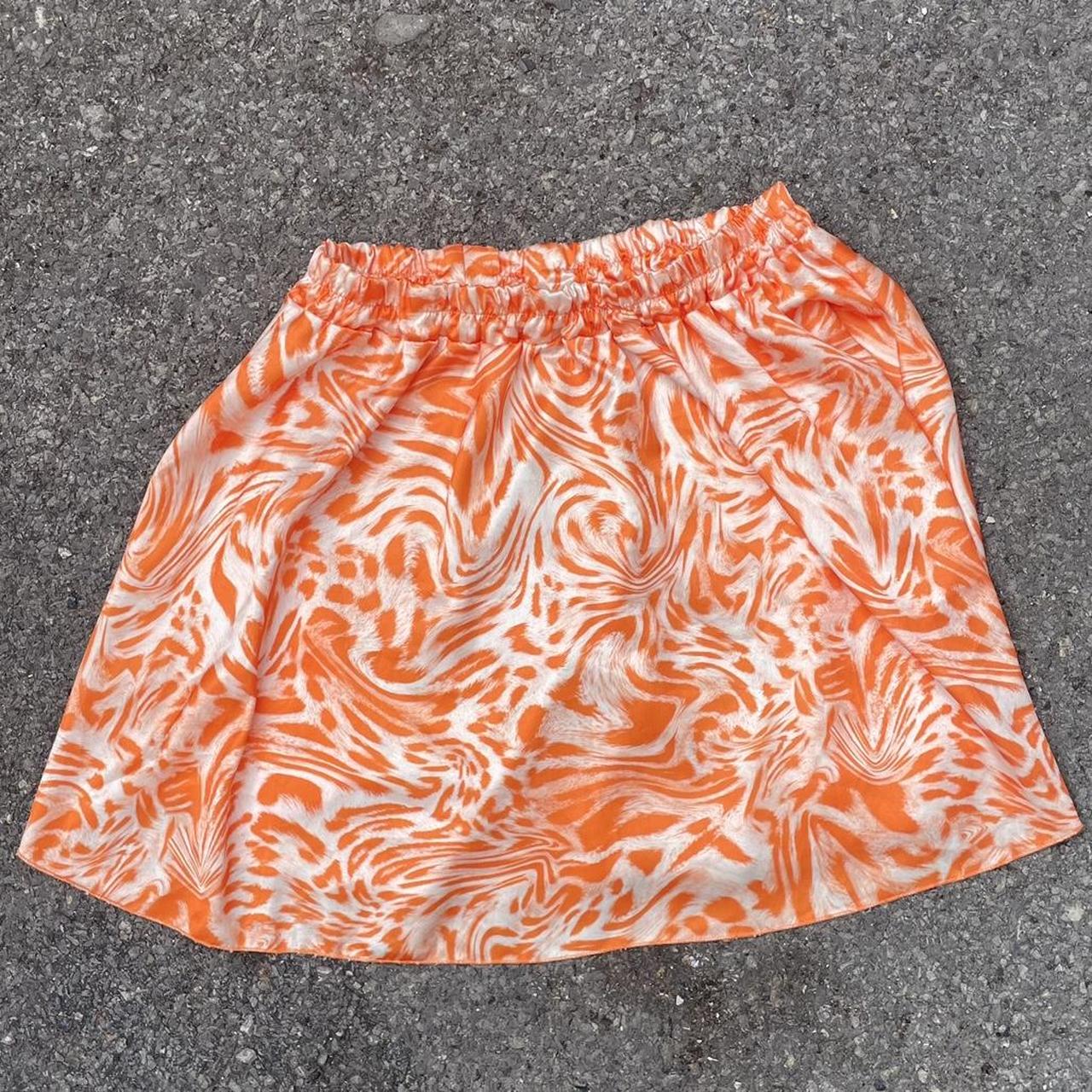 Cheetah orange skirt hotsell