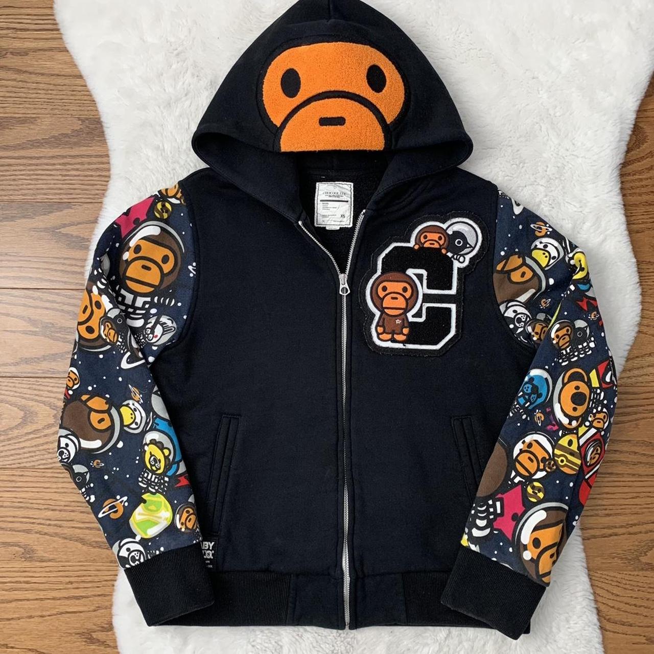 Black and orange bape hoodie best sale