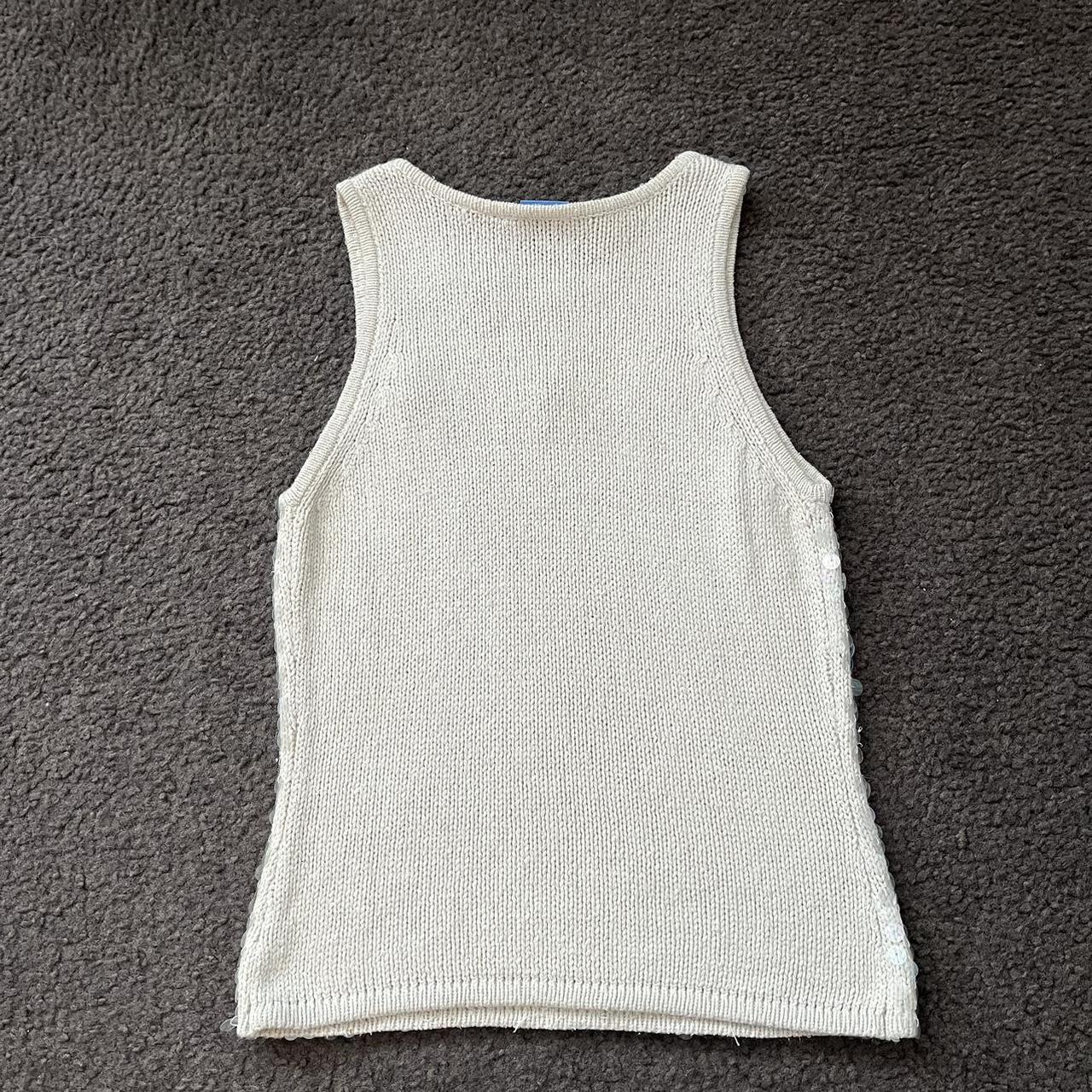 Next Women's Cream and White Vest (3)