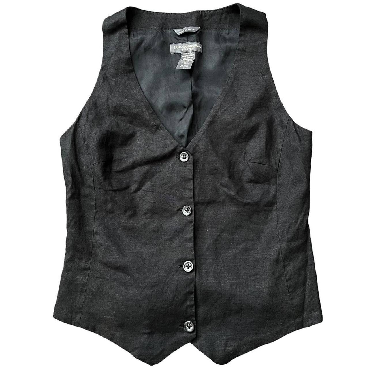 Banana Republic Women's Black Vest Depop