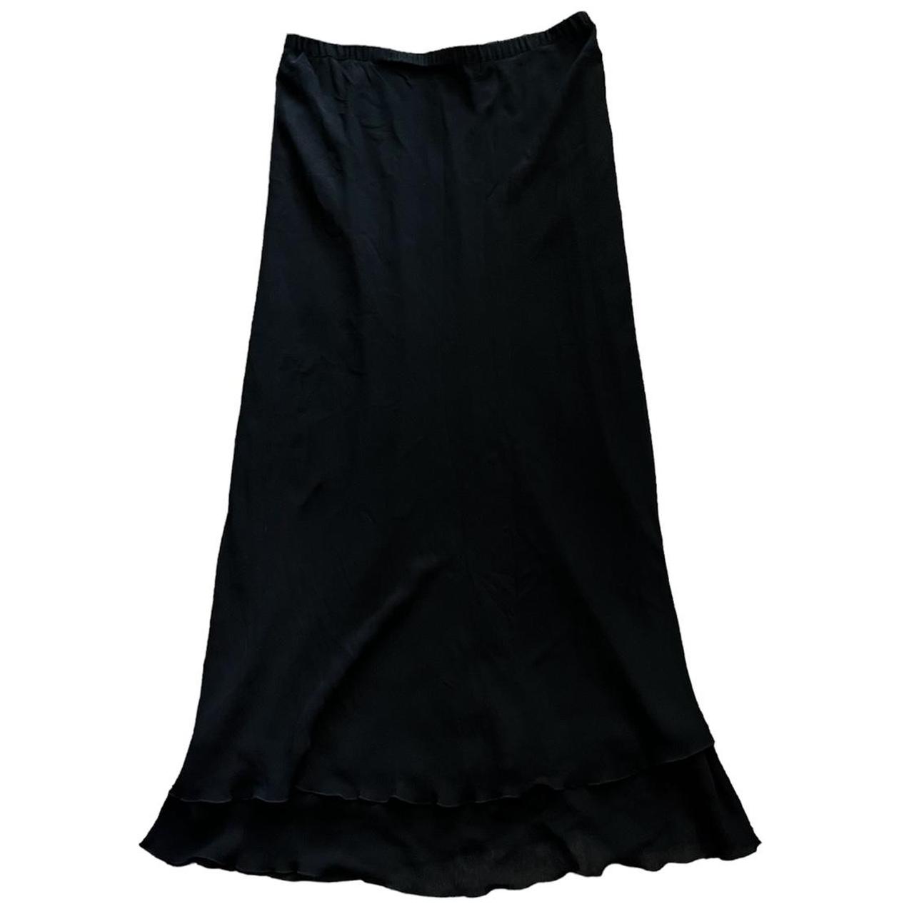 🖤 Vintage Silk Ruffle Maxi Skirt 🖤 Size XL, great... - Depop