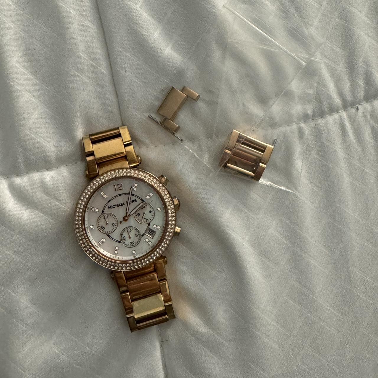 Michael kors mini parker watch rose gold on sale