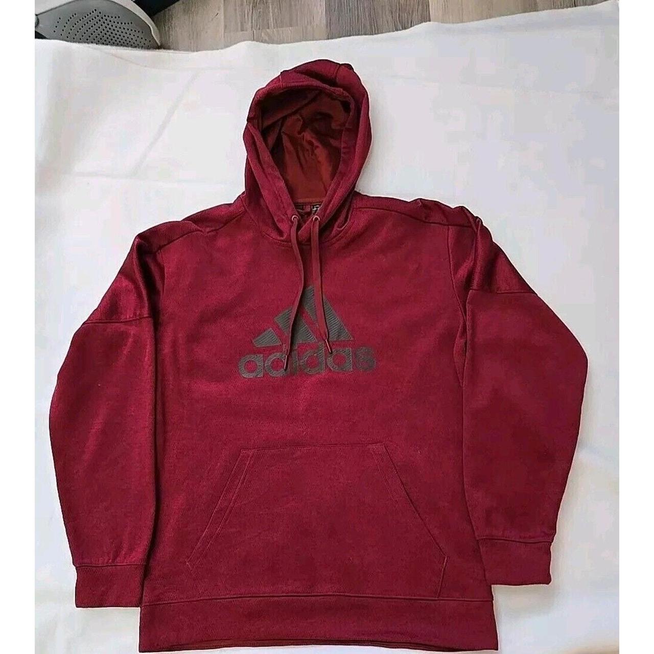 Adidas dark red hoodie hotsell