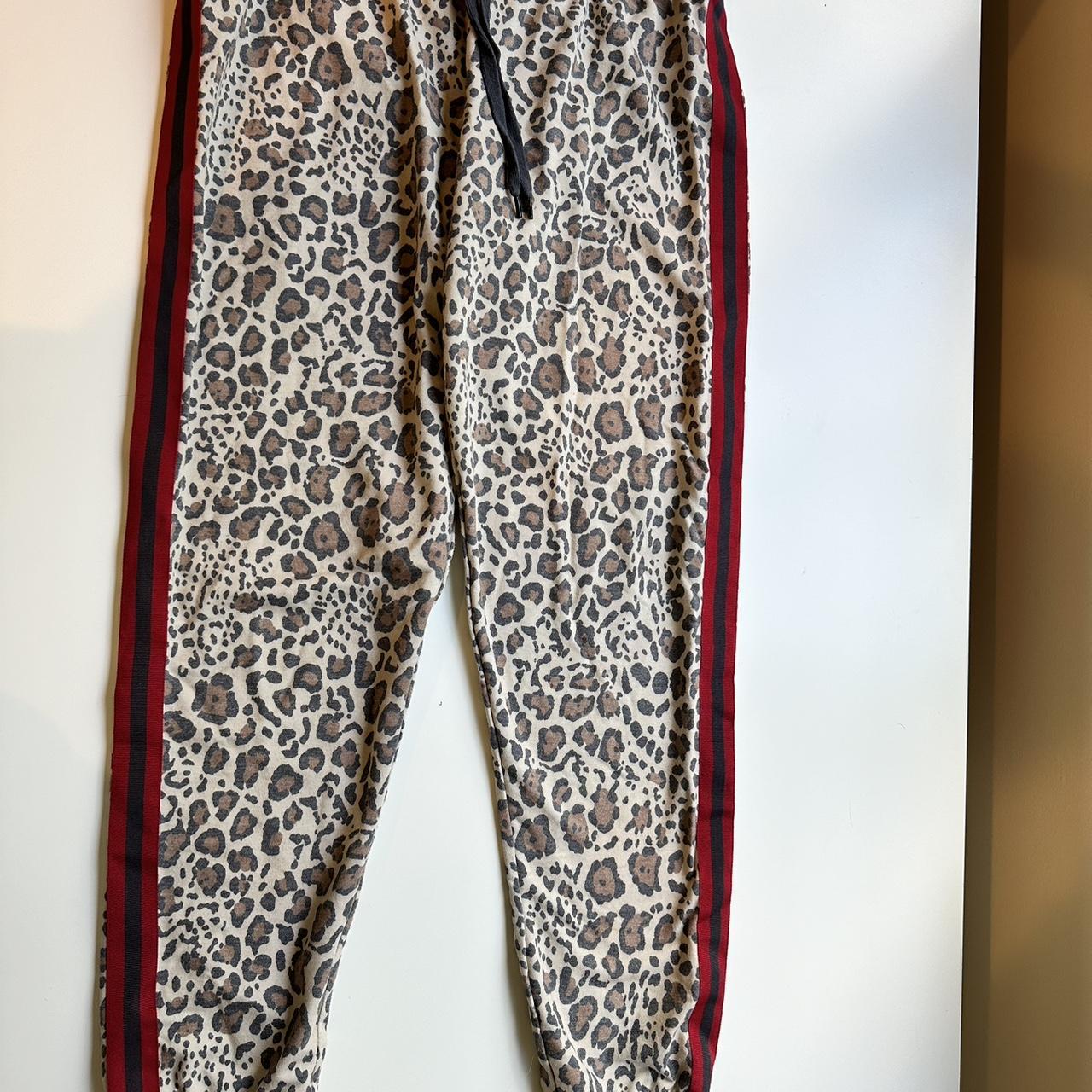 P.J.Salvage leopard print joggers with cute red