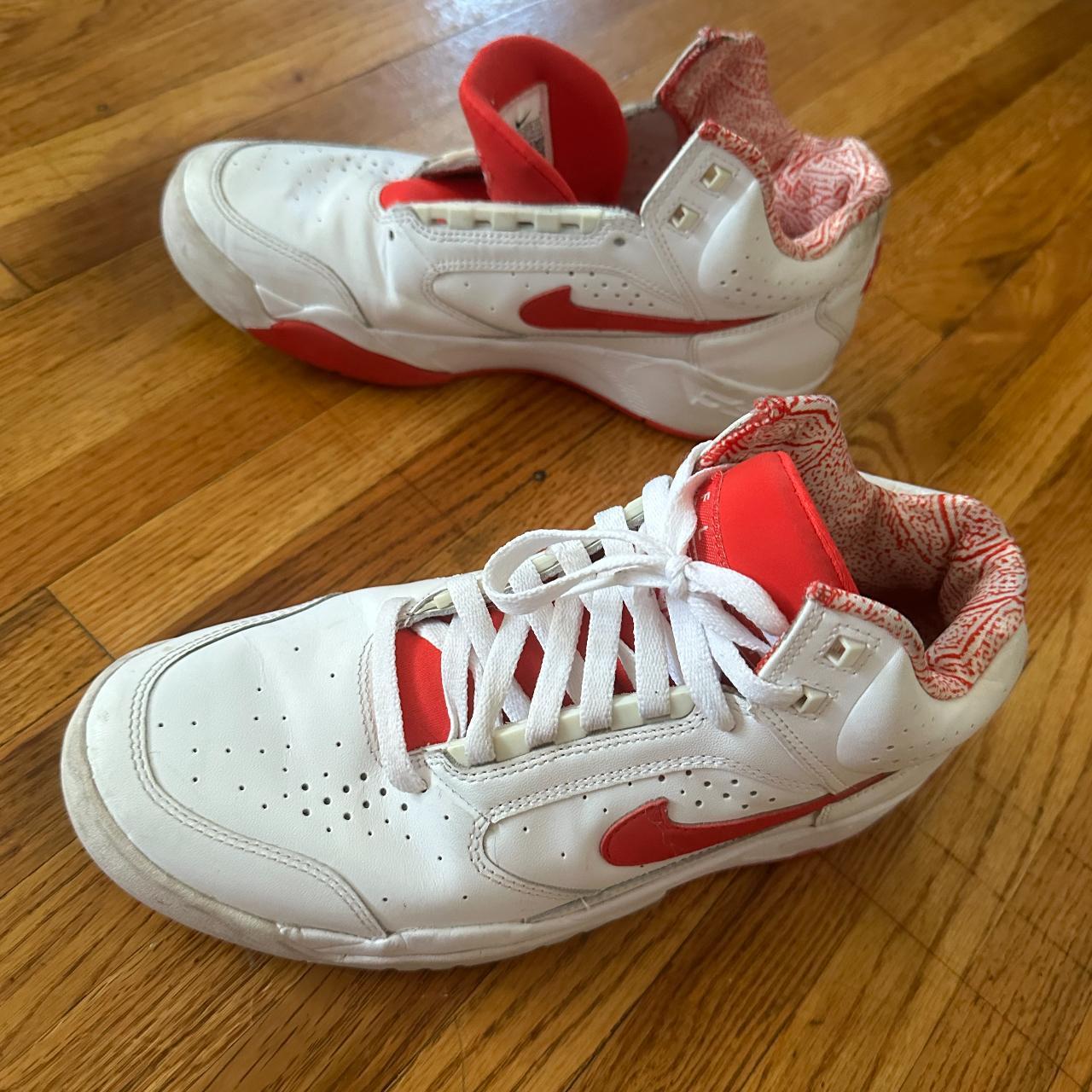 HOT Air Flight Lite Mid Air Pippen White And Red Nike Air Flight