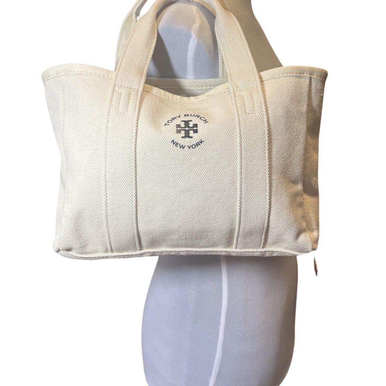 NWOT TORY BURCH canvas tote bag in ivory - | Depop