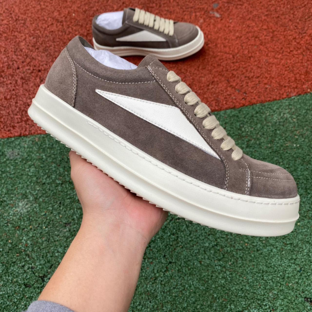 Rick Owens Low Top Vintage Sneakers Brown Milk, - Main Image