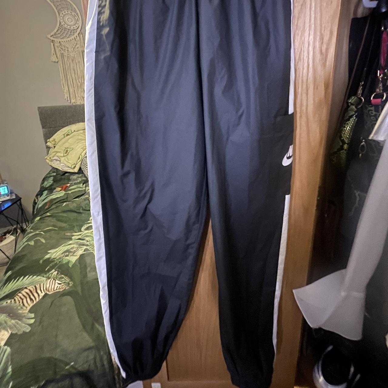 Nike nylon tracksuit bottoms, perfect condition Depop
