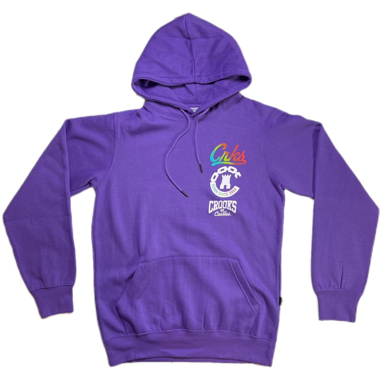 Crooks and Castles Purple Hoodie Sweatshirt Unisex Depop