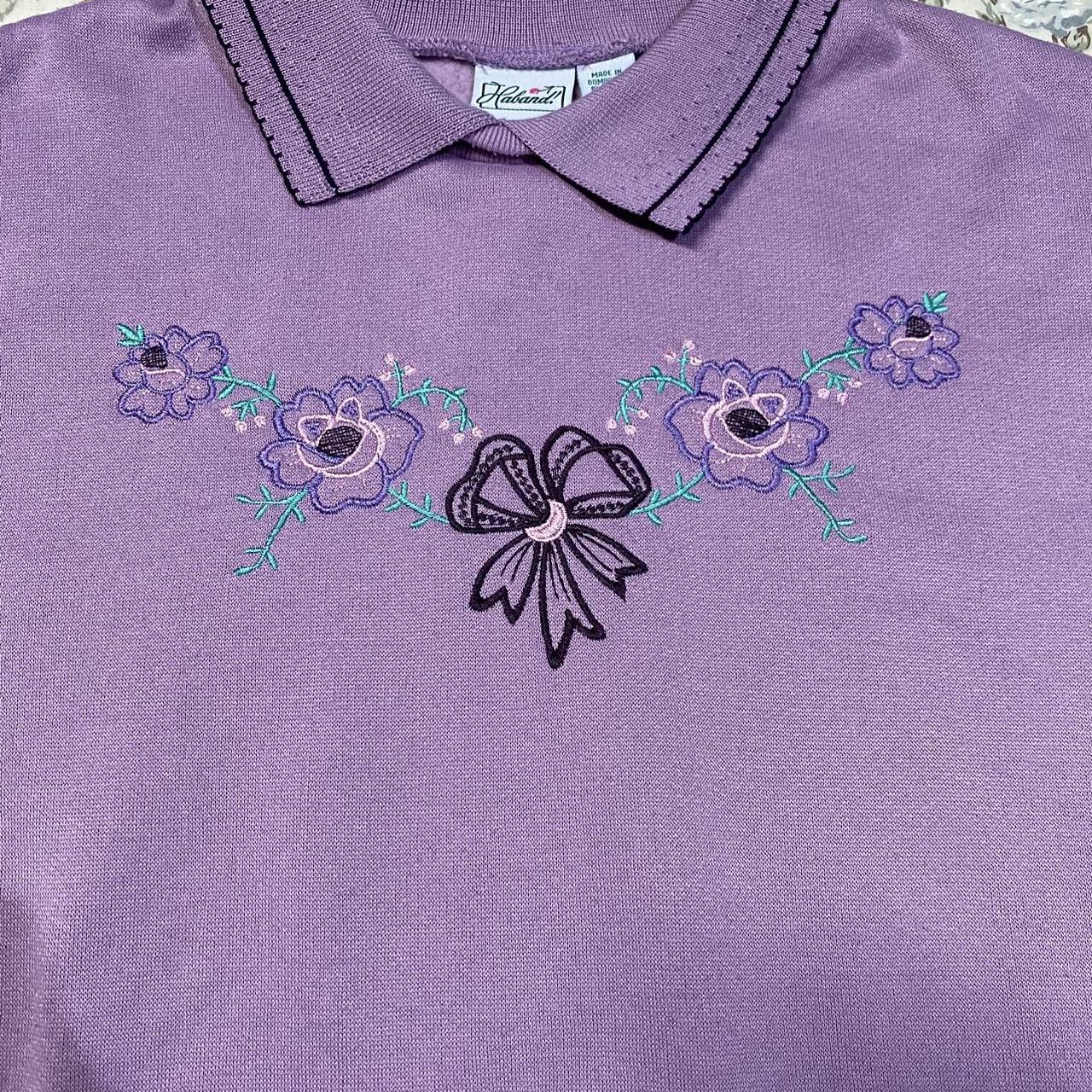 Haband Women's Purple Sweatshirt Depop