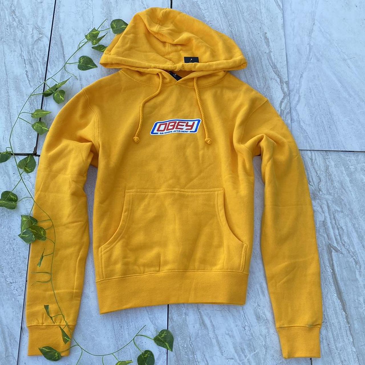 Obey yellow sweatshirt on sale