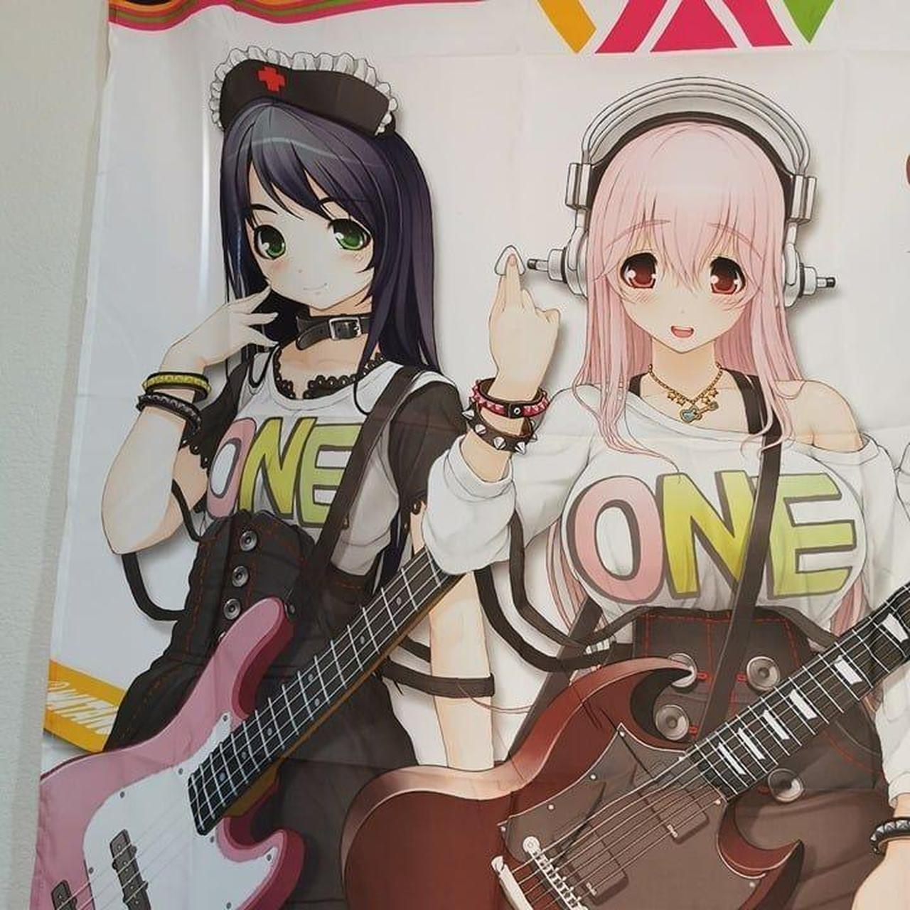 Super Sonico Cloth Poster Tapestry Kawaii Anime... Depop