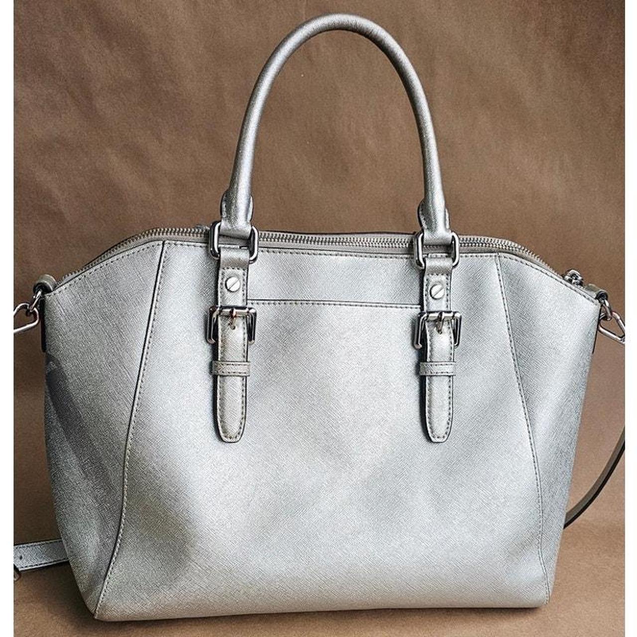 Michael Kors Ciara factory Large Shoulder Tote Handbag silver