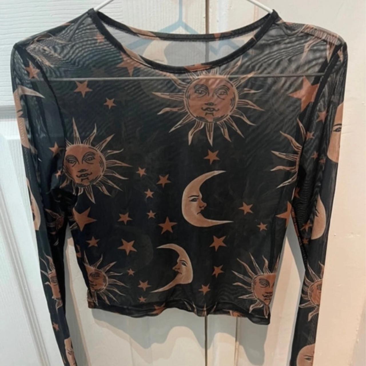 Sheer sun and moon top on sale