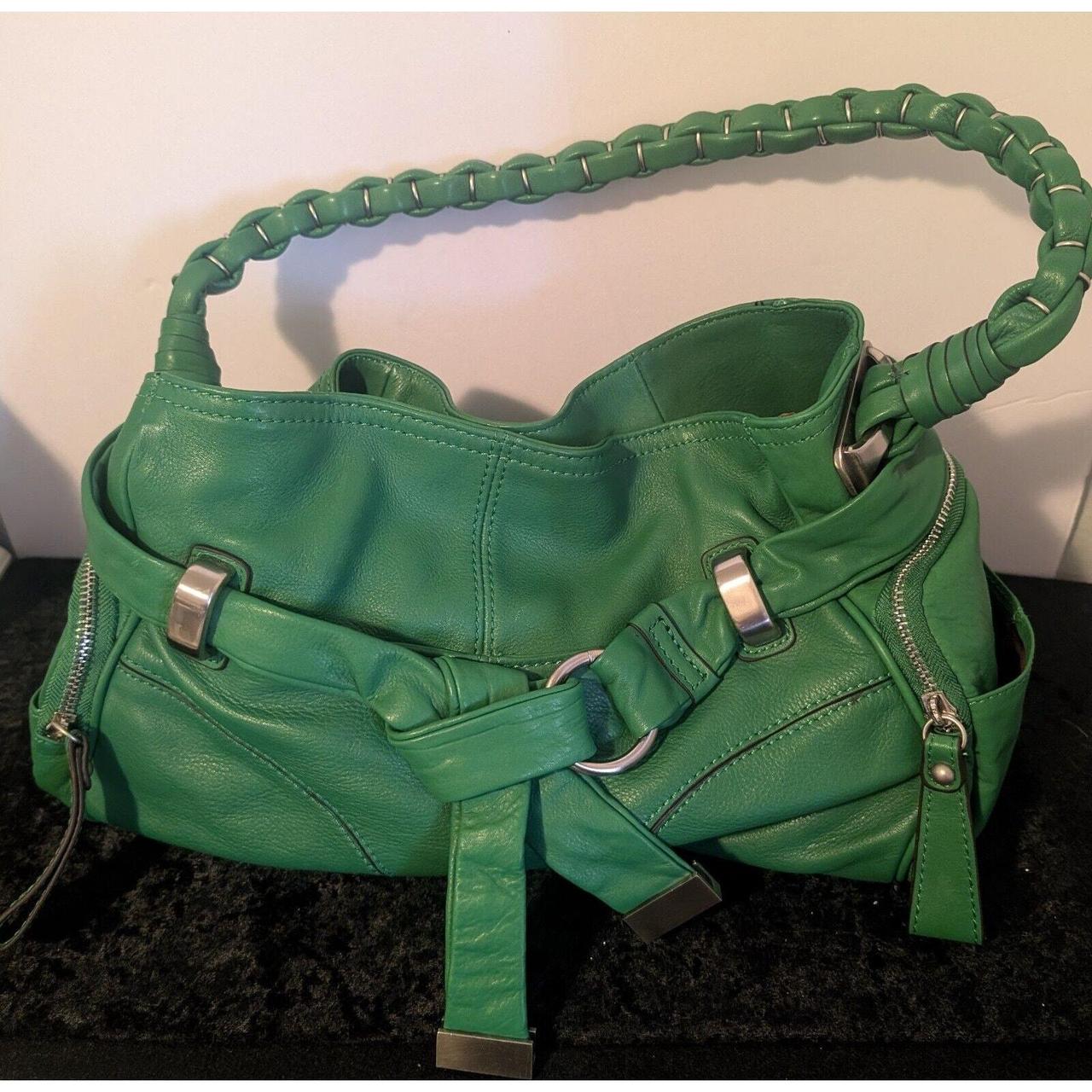 B. Makowsky Green Leather 2024 Purse